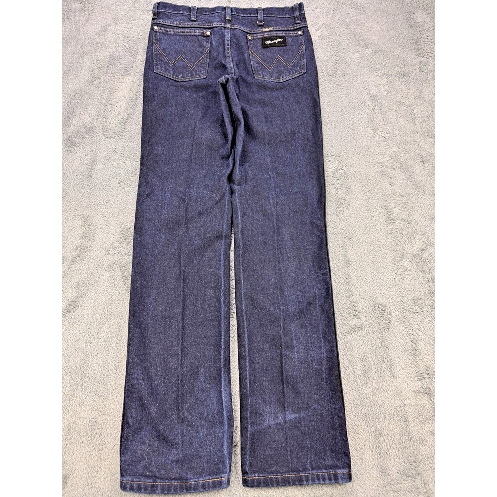 Wrangler Jeans Women 32x34 Blue Straight Cowboy‎ Cut Dark Wash Denim Glitter